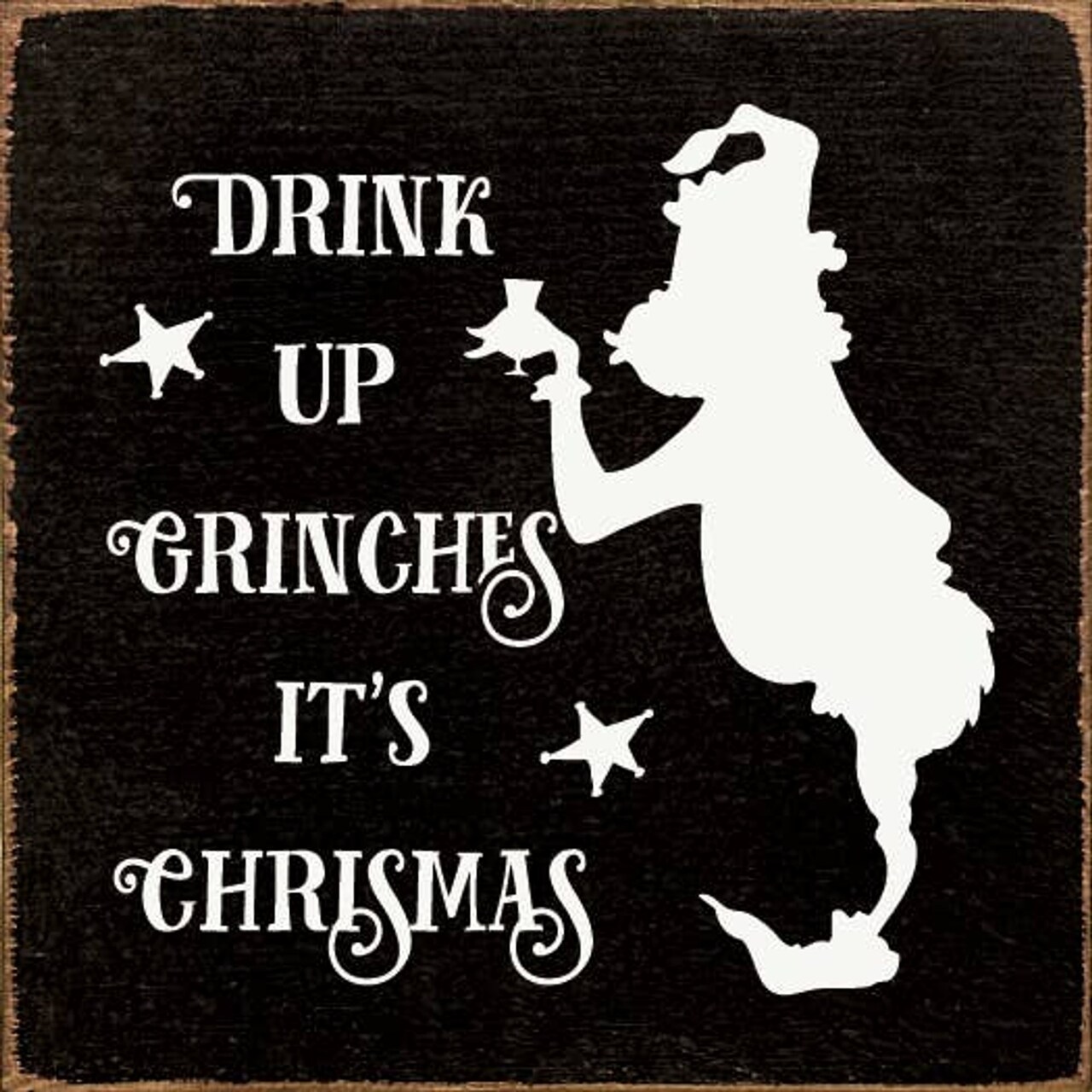 Edge Collections - 7" x 7" - Rustic Christmas Wood Sign - 1 Piece